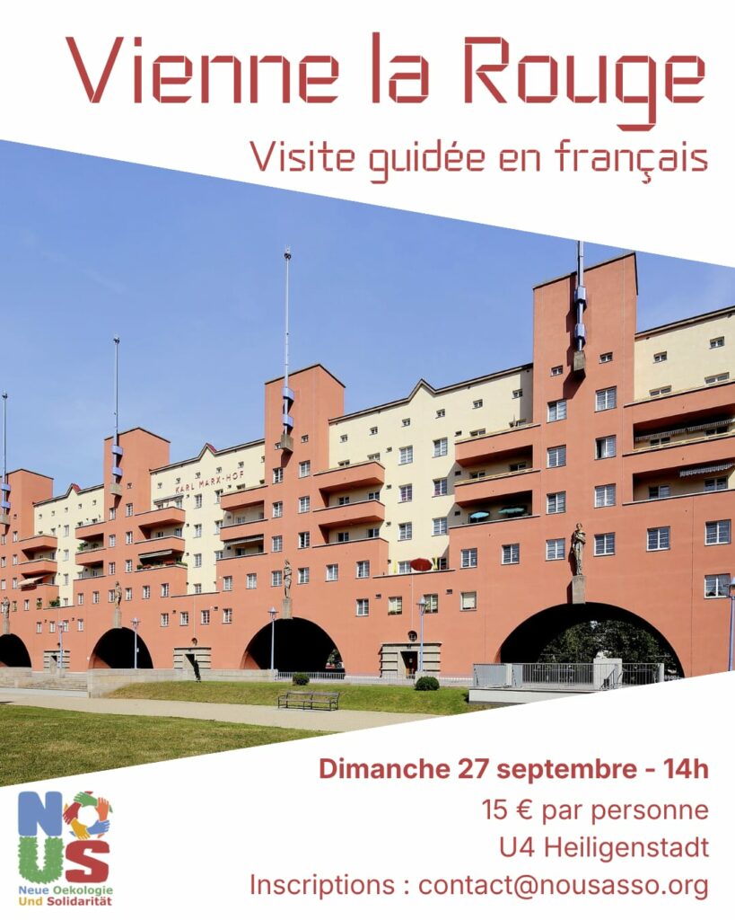 photo du karl marx hof avec les informations de l'evenement